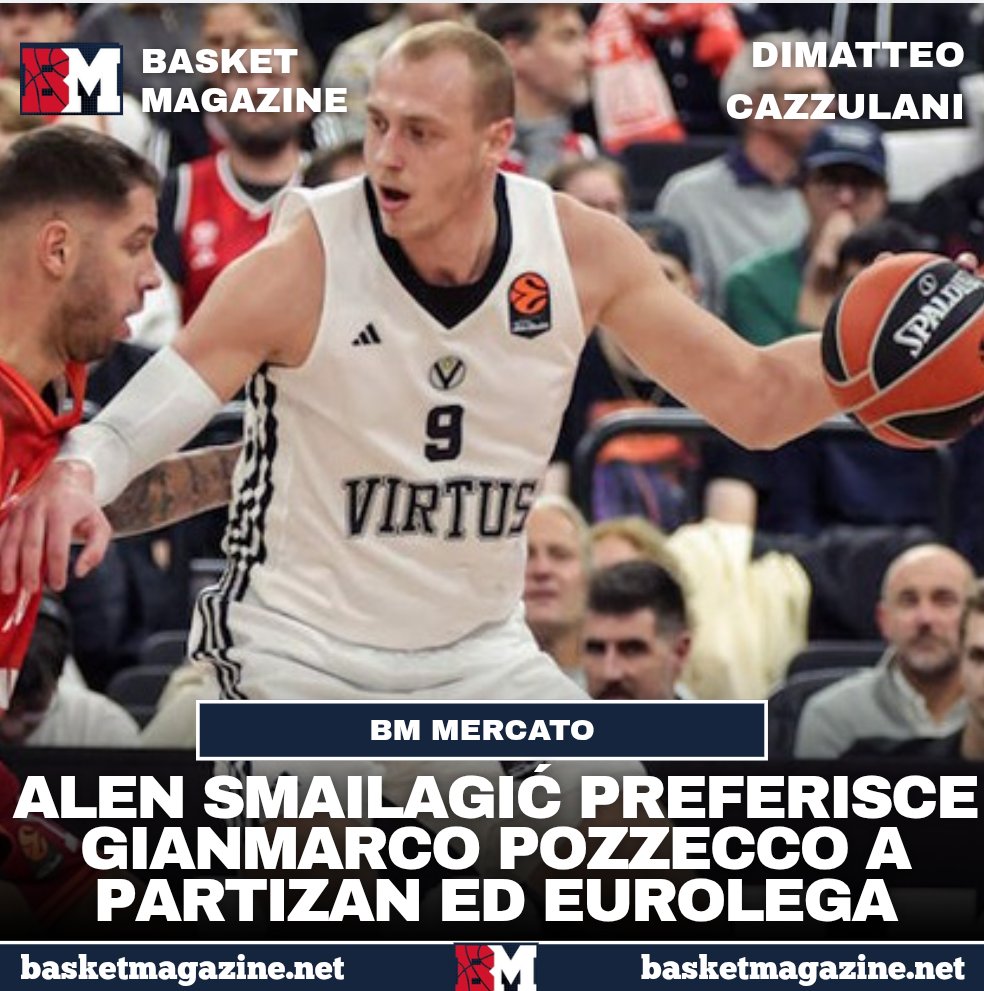 MatteoCazzulani's tweet photo. 🚨💣
L'ex lungo della Virtus Bologna Alen Smailagić ha firmato un biennale col Galatasaray di Gianmarco Pozzecco, che ha superato la concorrenza di Partizan e Unicaja.
Ne ho scritto su ‘Basket Magazine' 👇
https://t.co/GezhKnSQwR
#Smailagić #Galatasaray #kkp #BasketballCL https://t.co/Je5ZQ9T7kg