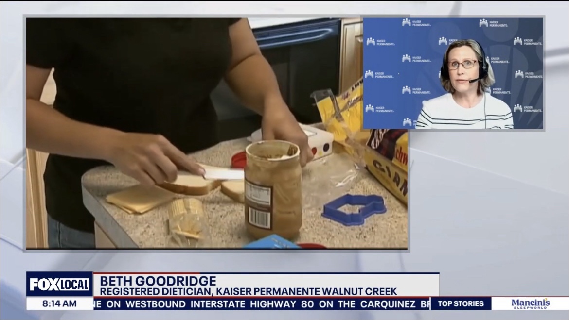 KPDiablo's tweet photo. Back-to-school success starts with a healthy lunch! 🥪🍎Our Registered Dietician, Beth Goodridge, spoke with @KTVU about how good nutrition helps kids stay focused and active. Watch the interview here: https://t.co/tCiL8nurtM https://t.co/hDdtg9Sdu0