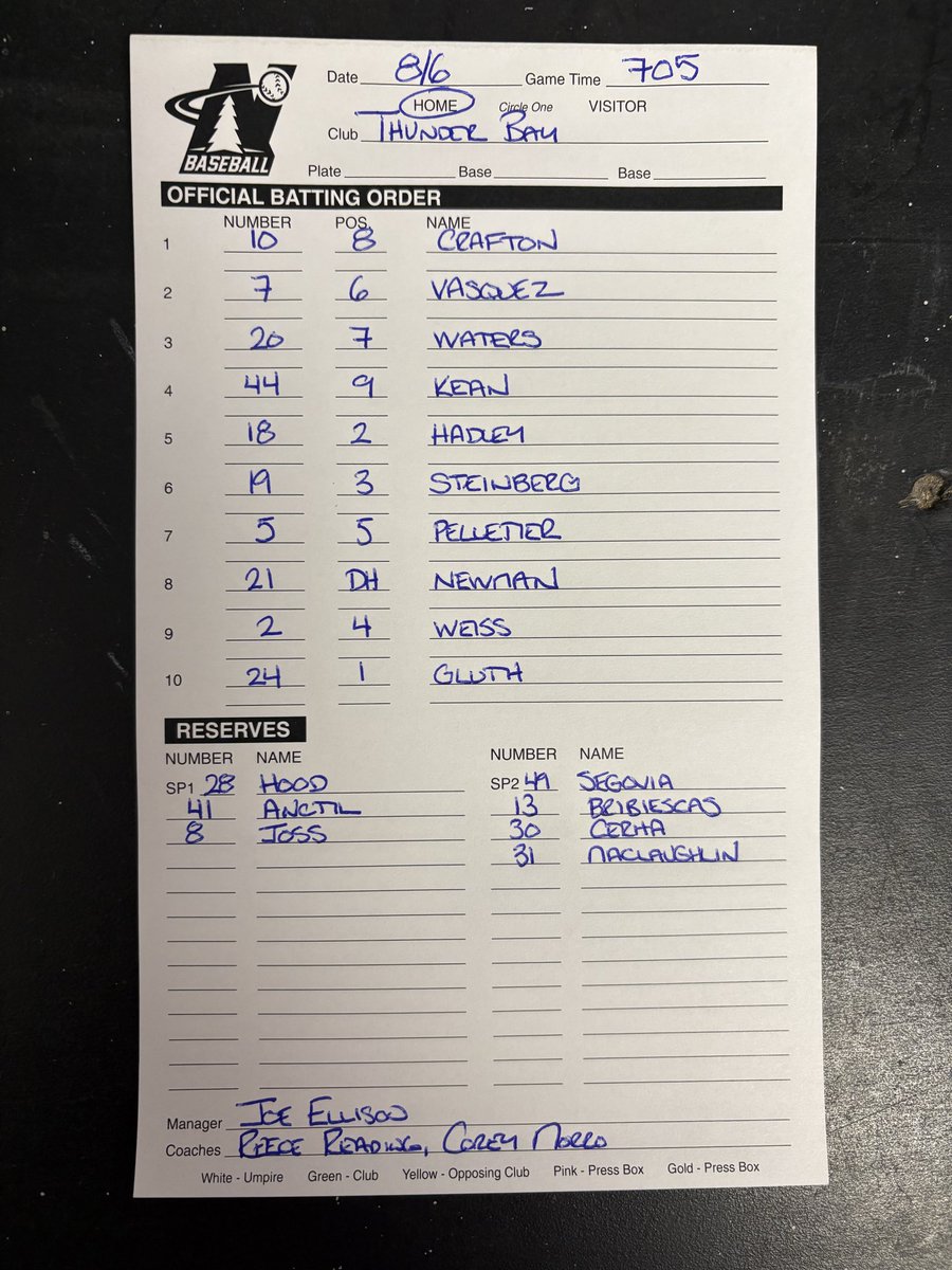 TBBordercats's tweet photo. One last go at Port Arthur Stadium in 2026!

Straight from the manager office.. No fancy graphics, just the 17 Cats left standing for the finale in Thunder Bay.

Fan &amp; Host Family Appreciation Night 🫶 
Post-Game Fireworks 🎆 🎇

Let’s pack the park! 🫡

#GoCatsGo | @NWLbaseball https://t.co/0125IrgmYS