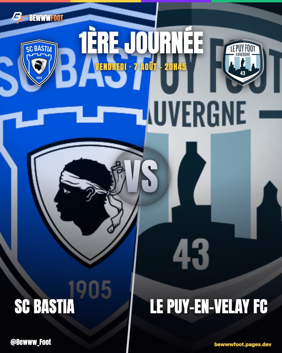 Bewww_Foot's tweet photo. JOUR DE MATCH ! โ๏ธ
๐๐ค SC BASTIA - LE PUY-EN-VELAY-FC๐ค๐ฉต
โฐ20H45
๐บ @ligue1plus
#SCBLPVFC #LIGUE3 https://t.co/NGRpLy7PHx