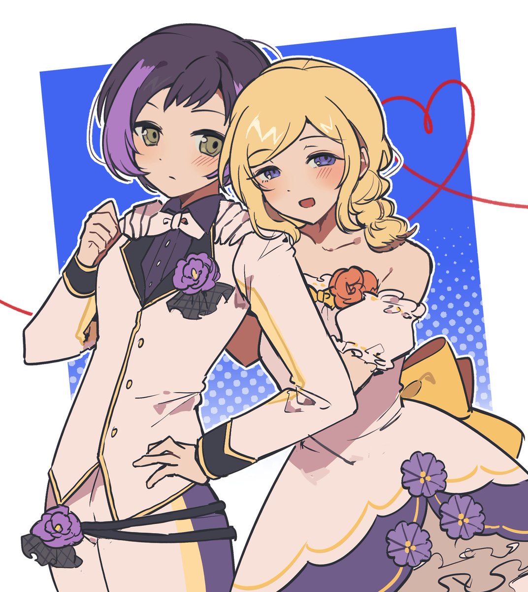 GEMA_0TT0's tweet photo. 친구그려준거 (뭐하는 애들인지 잘 몰라요 스즈노이토양 화이팅 https://t.co/jKhHuN6eby
