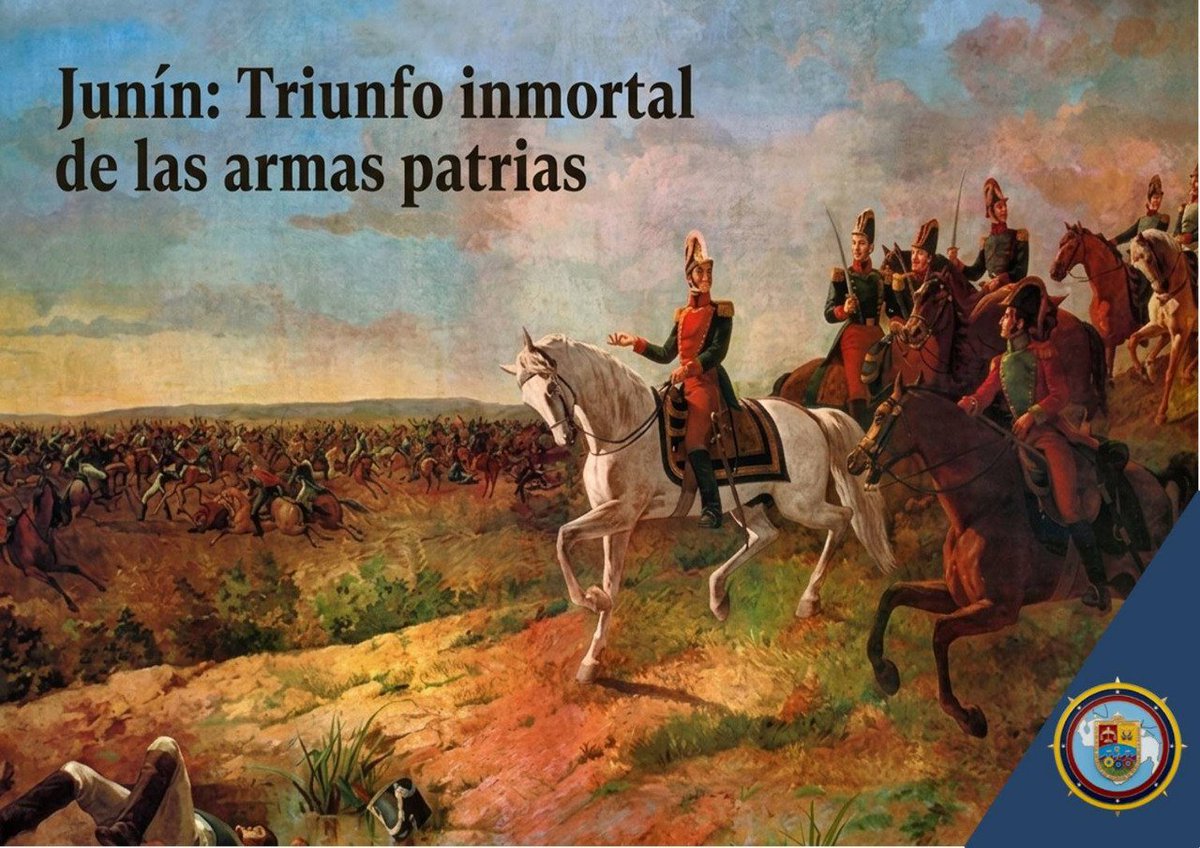 secodena's tweet photo. ✅#06Ago || En conmemoración de la heroica Batalla de Junín, honramos la victoria gloriosa de los patriotas liderados por el Libertador Simón Bolívar en las alturas peruanas. 

@delcyrodriguezv
@capitanescalonajuan
@Ornelas. Ferreira https://t.co/PlnUI1CLoS