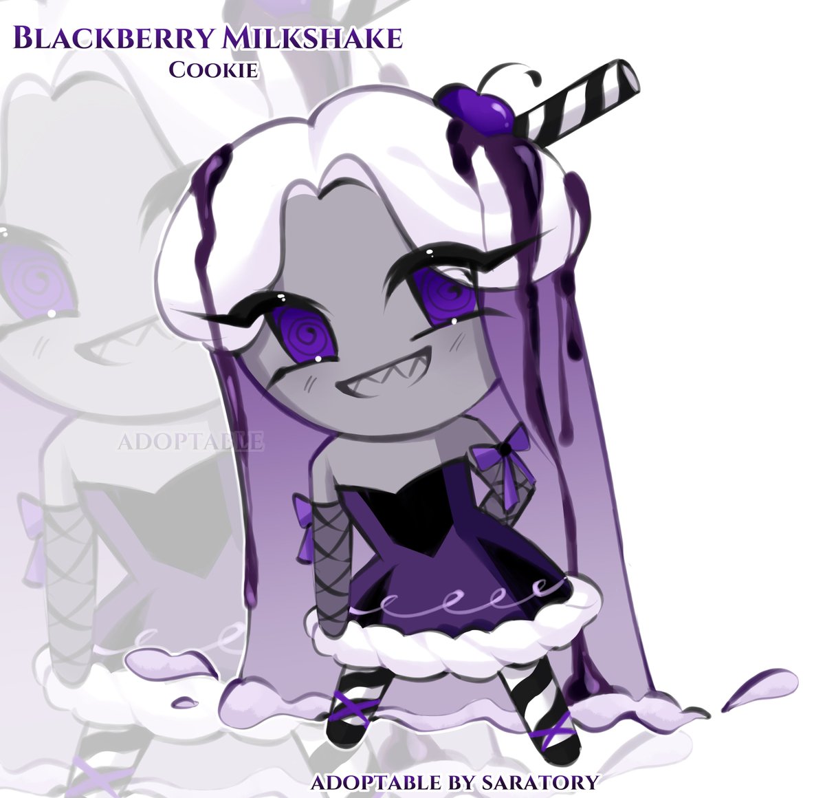 saratory_lil's tweet photo. ✚ Blackberry Milkshake Cookie ✚
✦ Price - 20 $ 
✦ Payment via Paypal or Vgen

 DM/Vgen to claim 
#cookierun #adoptable #cookierunoc https://t.co/PAgZgl9F1R