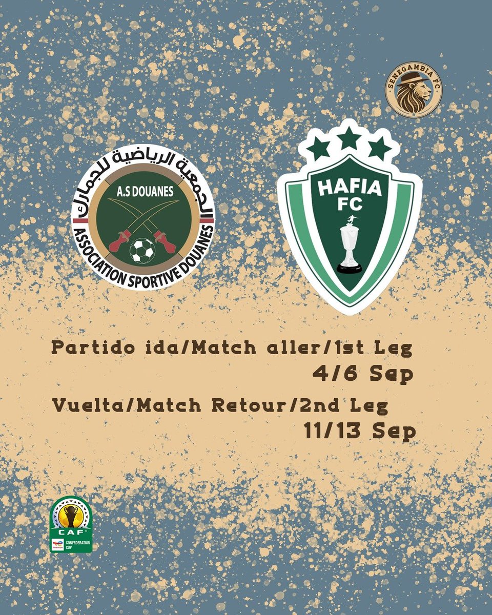Pablo_Smelly's tweet photo. Hoy se sorteó nuestro rival. 

AS Douanes de Nuakchott 🇲🇷 en un mes.

Ida de visitante, vuelta en casa. 
El que pase juega contra el Belouizdad 🇩🇿 https://t.co/nV2AhkcE8N