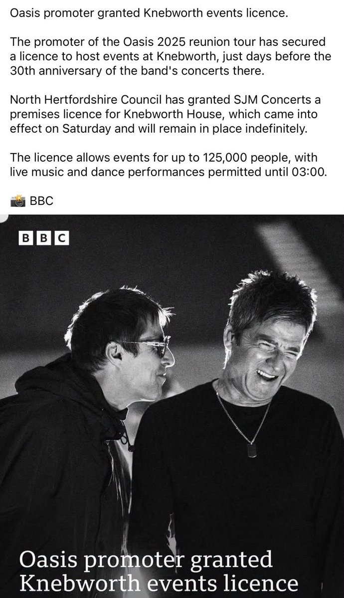 liveforeverdemo's tweet photo. OH MY GOD????? Oh oasis live ‘27 is definitely happening https://t.co/Uns3GG2Qic