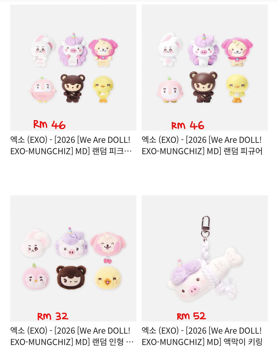 KogiEXOrealPC's tweet photo. [PREORDER] EXO WE ARE DOLL! EXO MUNGCHIZ MD COLLECTION 

💰prices on pic 

✨2nd payment needed for ems &amp; local postage
✨kr domestic shipping starts from 24/10 onwards~
✨eta to 🇲🇾 is after 1-2 weeks

🔚 9th August before 12pm

DM TO BUY~~ https://t.co/RlQ9ZnKXJ3