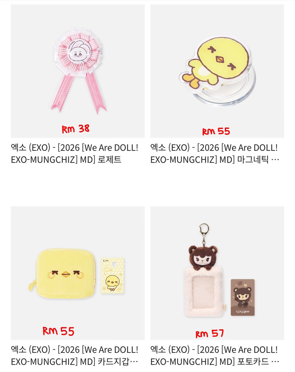 KogiEXOrealPC's tweet photo. [PREORDER] EXO WE ARE DOLL! EXO MUNGCHIZ MD COLLECTION 

💰prices on pic 

✨2nd payment needed for ems &amp; local postage
✨kr domestic shipping starts from 24/10 onwards~
✨eta to 🇲🇾 is after 1-2 weeks

🔚 9th August before 12pm

DM TO BUY~~ https://t.co/RlQ9ZnKXJ3