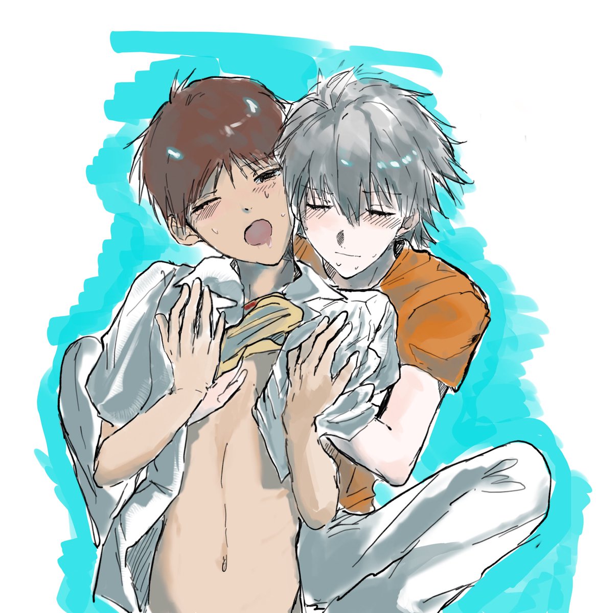 akyikaaaaa's tweet photo. 不知道怎么想出来的姿势）） 好恶俗。
＃カヲシン https://t.co/F2jR4usHdS