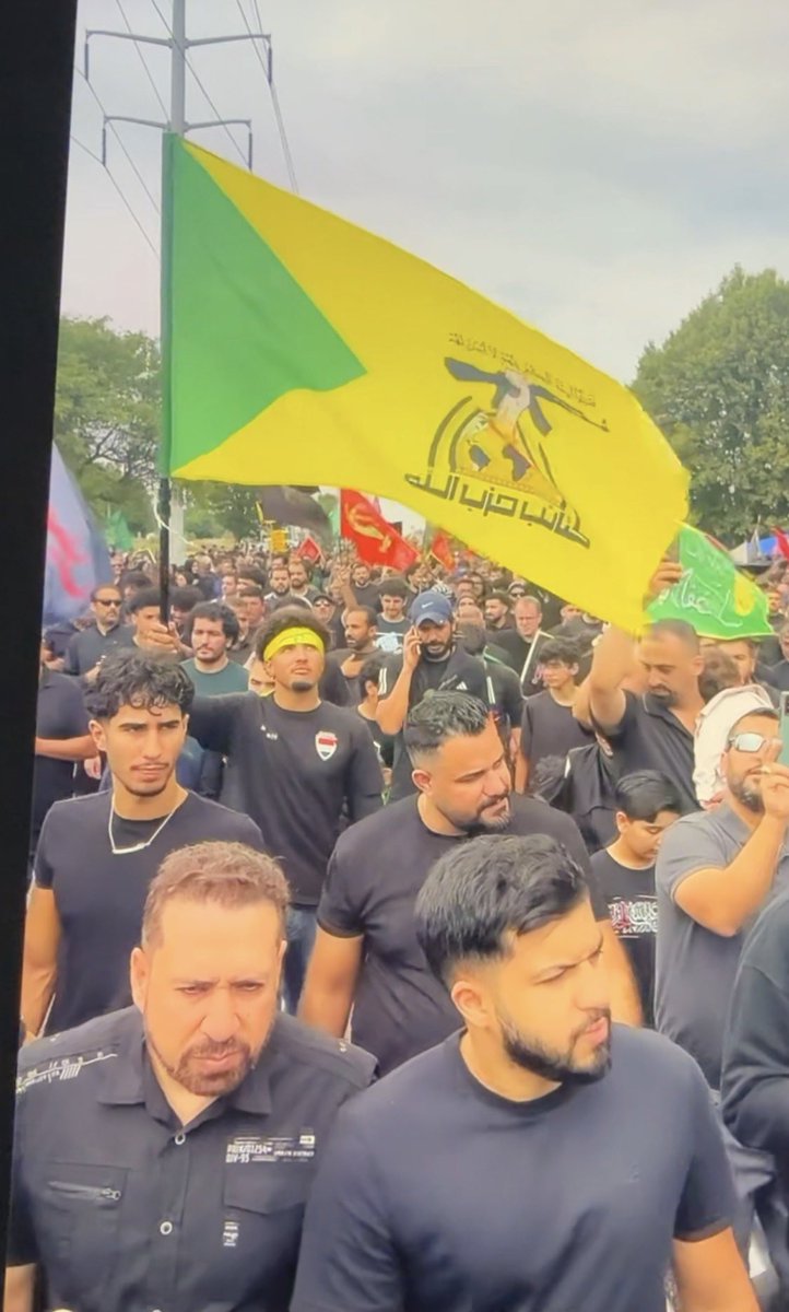 aalenzi78's tweet photo. @TONYxTWO Do you know what the flag raised?

Hezbollah flag, Iran 

What was written on the flag?
Killing the Disbelievers.
They are terrorists, They are not religious rituals.

Wake up America https://t.co/rYfOeazu3c