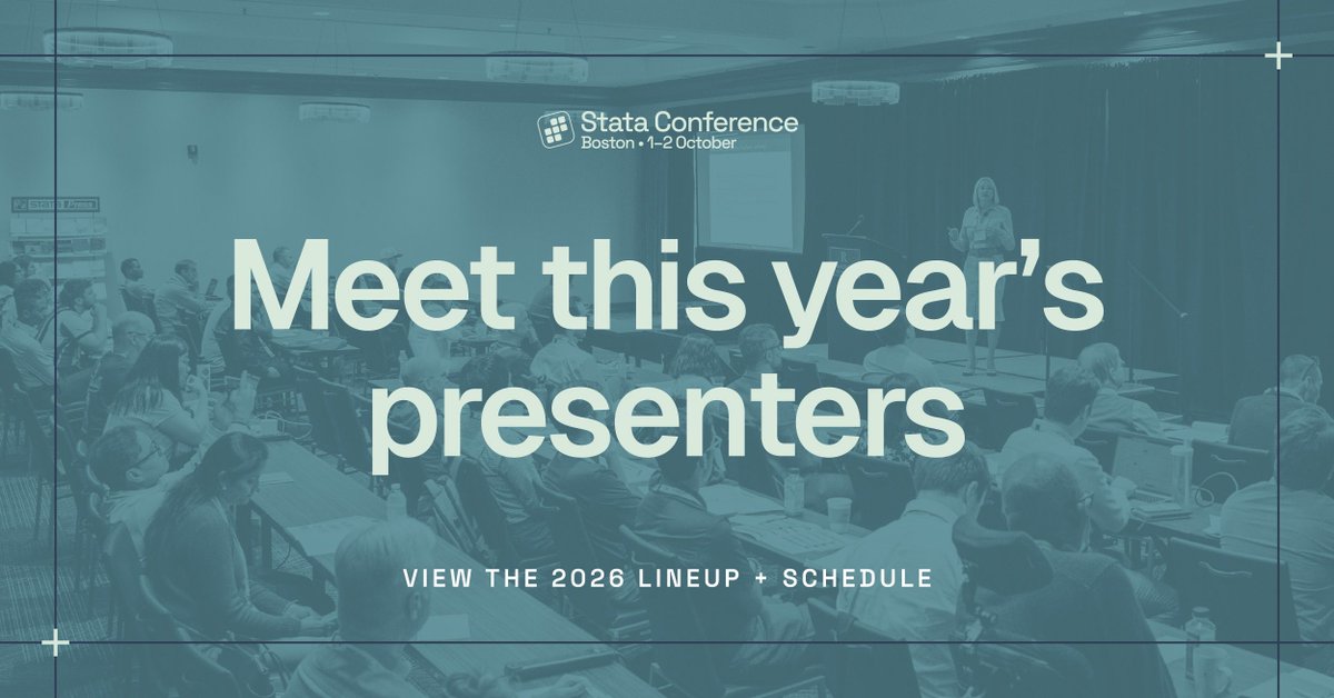 Stata_fr's tweet photo. Rencontrez les experts derrière la conférence Stata de cette année.

Des chercheurs, enseignants et professionnels du monde entier y partageront des méthodes innovantes,
des processus pratiques et de nouvelles recherches. https://t.co/Mq1aT3pSuH