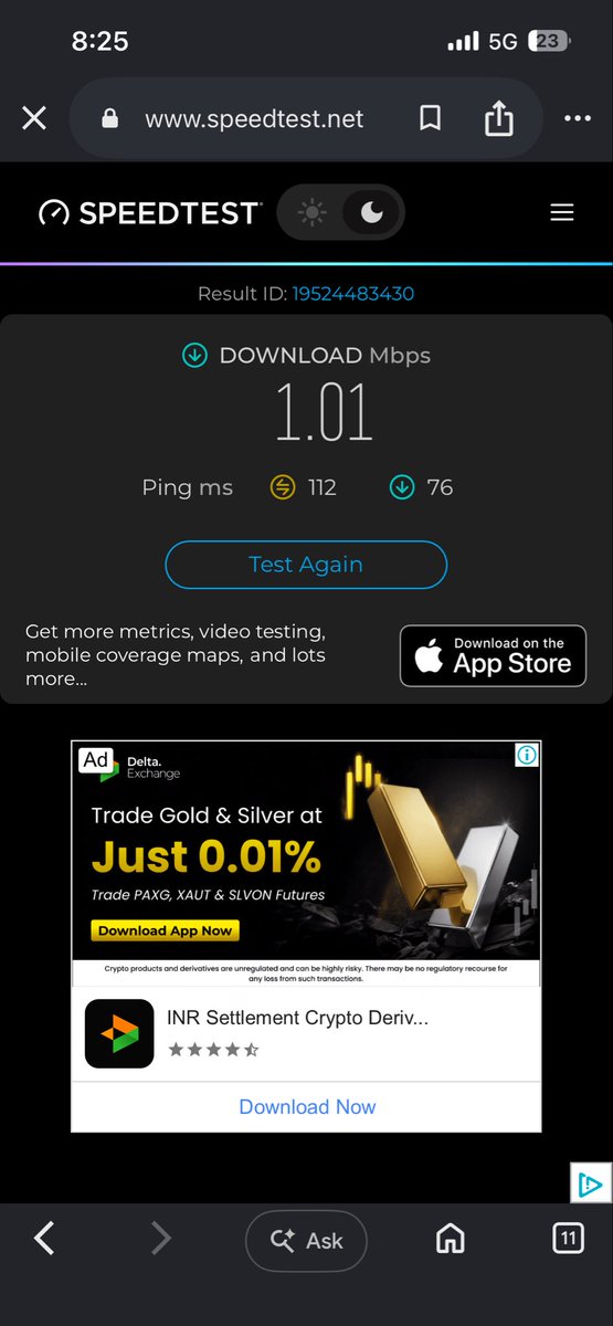 SandeshB9022's tweet photo. @JioCare @reliancejio Terrible 5G speed at Sakirwadi, Akole, Ahilyanagar (422604)! Daytime speed is 50-60 Mbps, but during peak hours (5-11 PM) it plummets to <1 Mbps! Is this your 5G standard? Single tower is severely overloaded. Upgrade tower capacity immediately! 😡 https://t.co/HrgjwluCyi