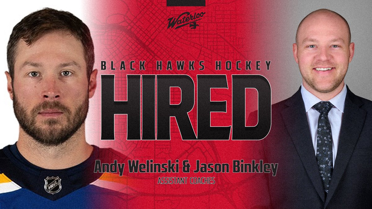 BlckHawksHockey's tweet photo. They played against each other.
They played against the Hawks.
Now Jason Binkley and Andy Welinski are Waterloo's new assistant coaches...
Read more: https://t.co/0J9WfBd6CU https://t.co/CXVu0ur93N
