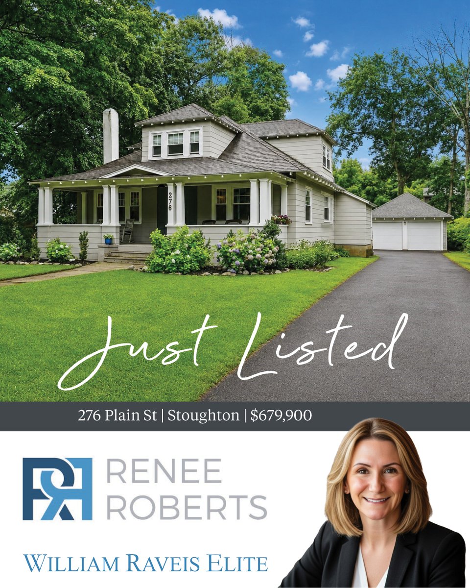 ReneeRobertsRE's tweet photo. 🏡 JUST LISTED! ✨
📍 276 Plain Street, Stoughton, MA
💲 Offered at $679,900
Open Houses
🏡 Thursday, August 6 | 12:00 PM – 1:00 PM
🏡 Saturday, August 8 | 11:00 AM – 12:30 PM
🏡 Sunday, August 9 | 11:00 AM – 12:30 PM
Renee Roberts
📞 (781) 727-3054
📧 renee.roberts@raveis.com https://t.co/18Yg9w5BFR