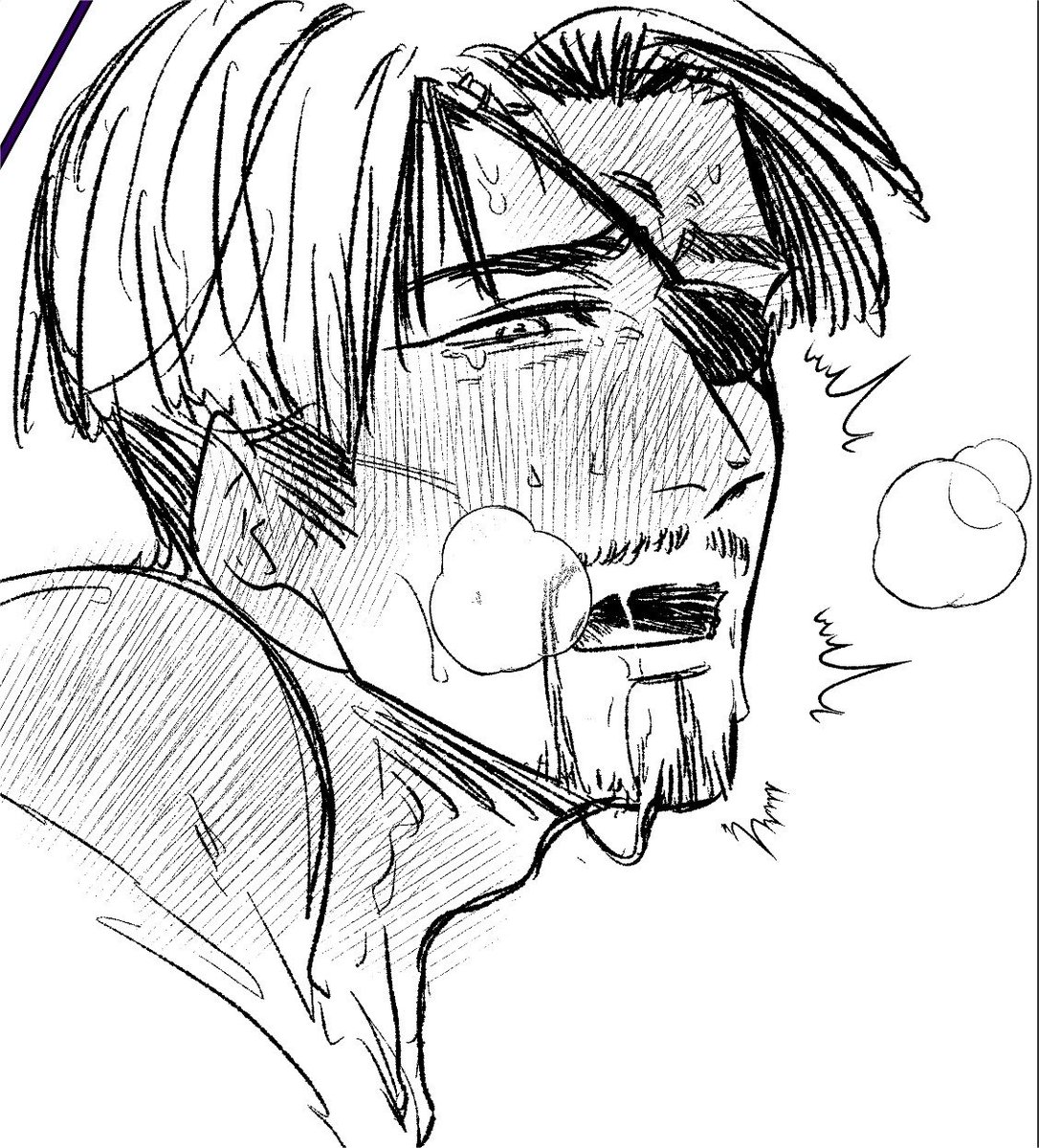 K052_buju121's tweet photo. 新しいペンとブラシの確認したくて適当に顔描いたら可愛くなったので供養 https://t.co/xRqJuZKvZa