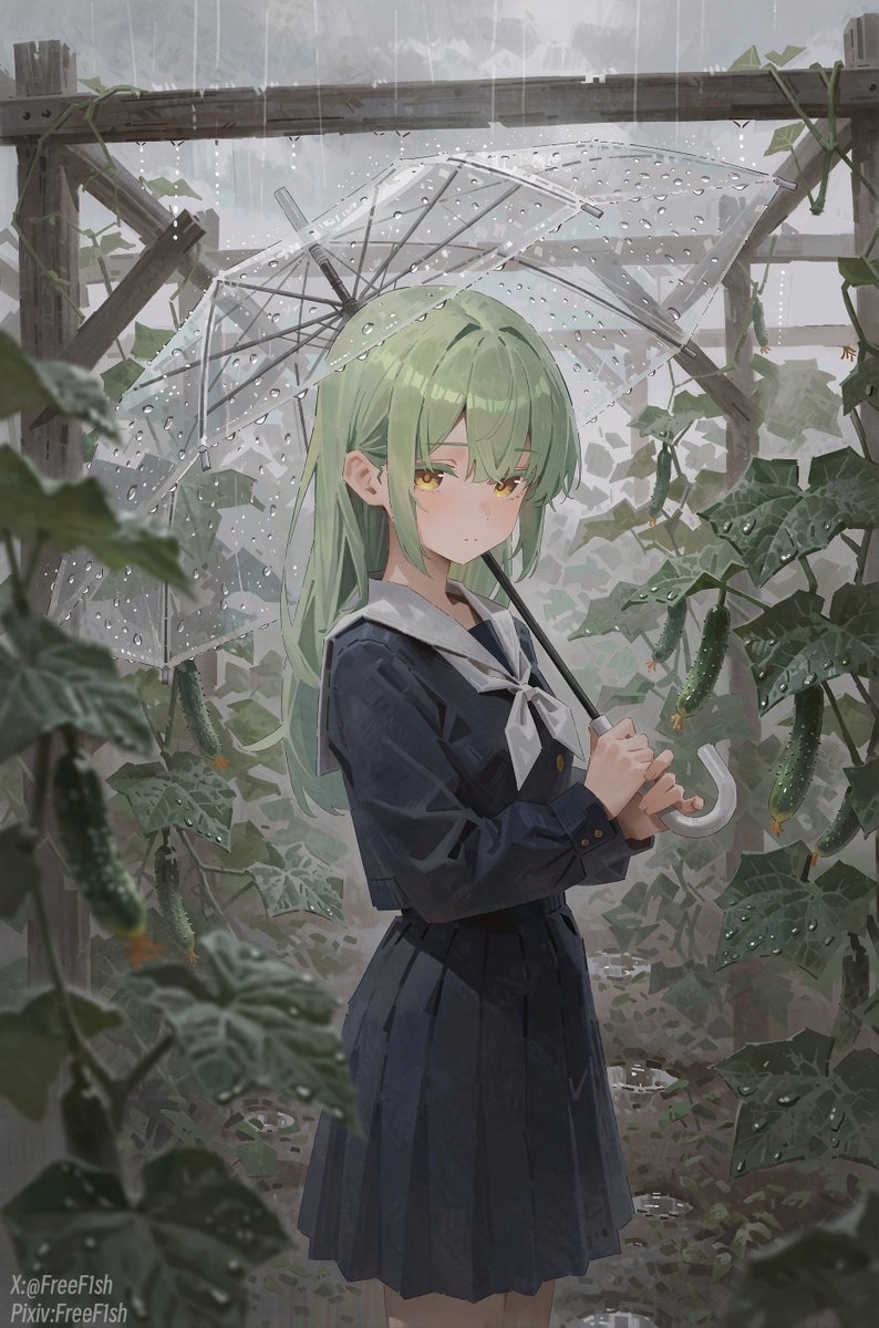 FreeF1sh's tweet photo. 🌧️🥒
图为comfyui+ps修改
#Bangdream #若葉睦 #mygo #ave_mujica https://t.co/FielprhehD