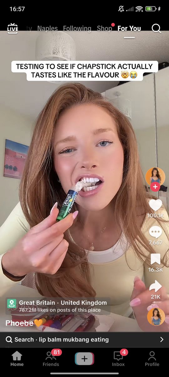bestjojoever's tweet photo. the same bitch that clowns on Americans and wants random gender wars is eating CHAPSTICK https://t.co/IY5Qh6Iv36