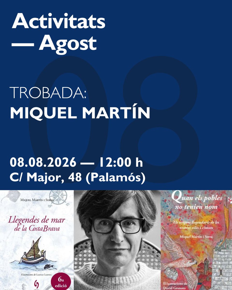 SidillaEdicions's tweet photo. Sabeu per què es diu el Crit la cala de Mont-ras? I què s'explica del nom d'#Hostalric? Què són les llegendes? Que diuen de nosaltres i del lloc d'on s'expliquen? @XCortadellas i Miquel Martín en parlaran a l'entorn de dos llibres clàssics d'en Miquel: Llegendes de mar de la Costa Brava i Quan els pobles no tenien nom. Serà dissabte 8 a les 12 a la @Ll_Finestres de #Palamós.
Us hi esperem!