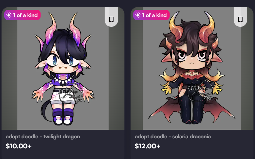 endyve_'s tweet photo. repriced these vgen designs!
10-12usd each
#VtuberEN #adoptablesopen https://t.co/TBceGbquks