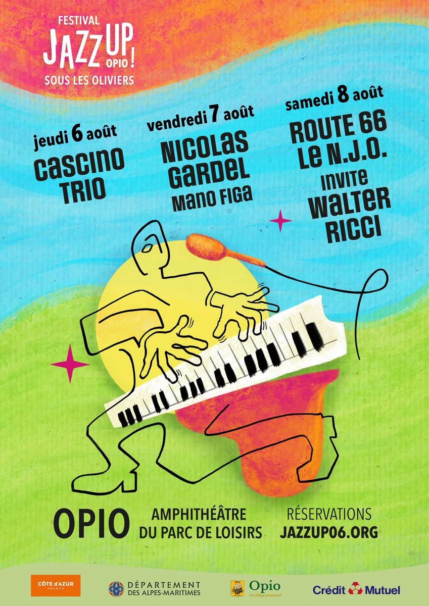 VisitCotedazur's tweet photo. 🎷 Le Jazz UP Festival 2026 revient à Opio dès ce soir ! Profitez d’une ambiance azuréenne, entre jazz contemporain et influences du monde.

✨ Découvrez la programmation pour une expérience musicale unique cet été ! #JazzUPFestival #CotedAzurFrance

👉 https://t.co/W1ec2Nxo7e https://t.co/B5JCxOCdB4