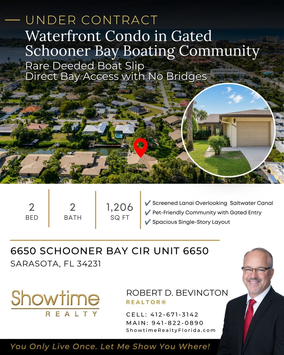 ShowtimeRealEst's tweet photo. 𝗨𝗡𝗗𝗘𝗥 𝗖𝗢𝗡𝗧𝗥𝗔𝗖𝗧!
Life on the water is always in demand!
#UnderContract #WaterfrontLiving #SarasotaRealEstate #BoatingLifestyle #CanalFront #SiestaKey #FloridaRealEstate #ShowtimeRealtyFlorida #DreamHome #HomeBuying #FloridaLiving #CoastalLifestyle #RealtorLife https://t.co/pW20UlBYA2