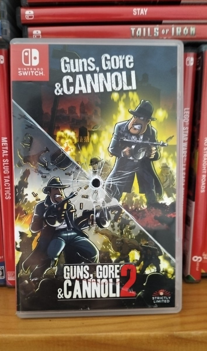 admagames's tweet photo. ¡El recopilatorio de Guns, Gore &amp; Cannoli 1&amp;2 es pura adrenalina arcade!

🔥 Acción run and gun
👥 Cooperativo brutal para 4 jugadores🎨 Arte gamberro dibujado a mano

¡Plomo y canelones! 🎮

Desarrollado por @RoguesideGames y distribuido por @RealStrictlyLTD 

#NintendoSwitch https://t.co/gQgPrJBznE