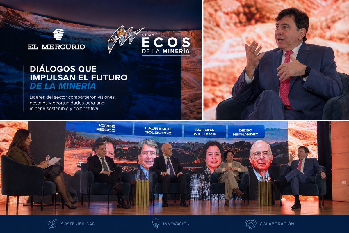 lgolborne's tweet photo. Participando en el seminario, Ecos de la Minería, organizado por El Mercurio. Interesante análisis del futuro de nuestra minería, para que sea el gran pilar del desarrollo de nuestro país, frente a los desafíos tecnológicos que se nos vienen con fuerza. https://t.co/ntHEBnk9Wq