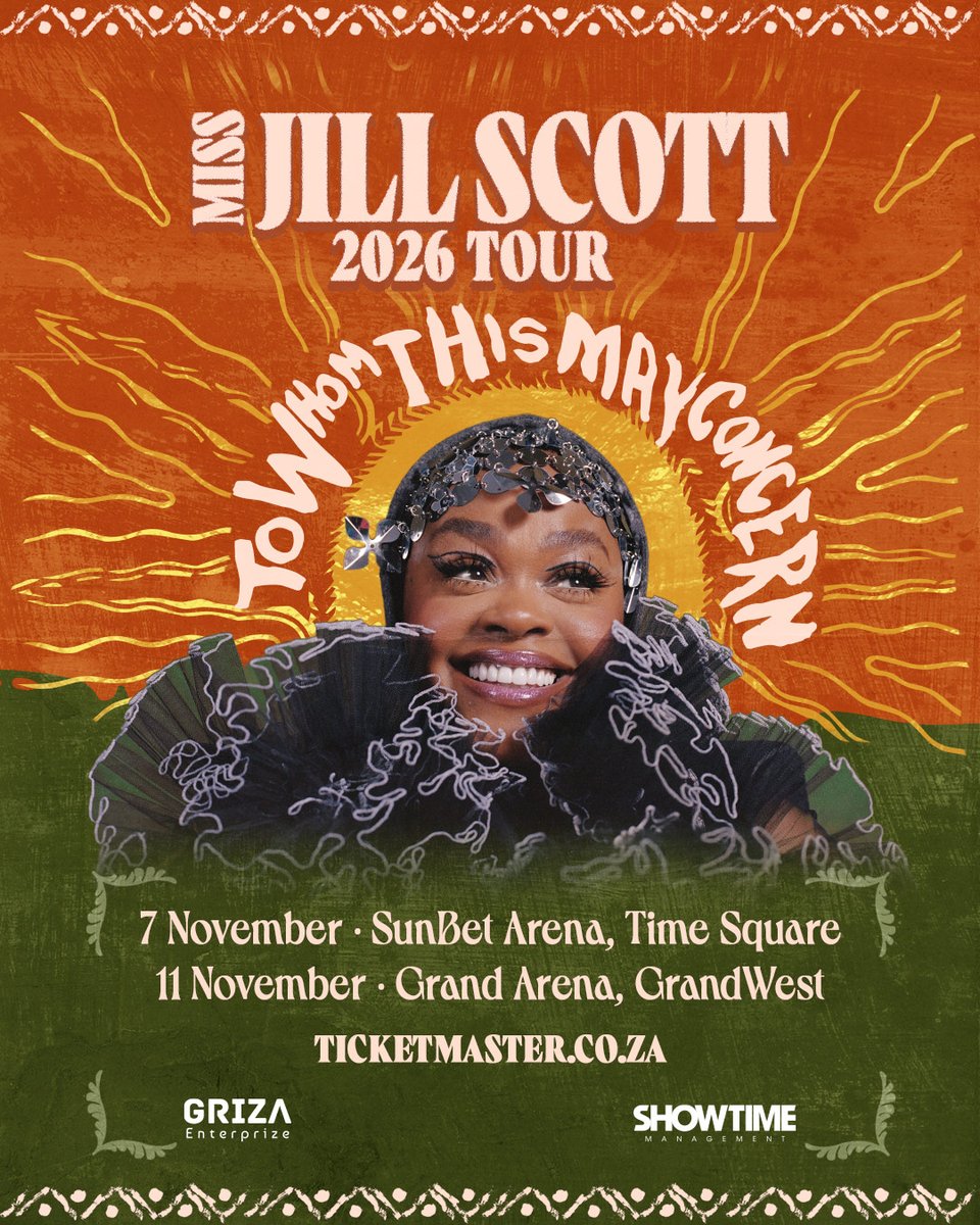 showtime_sa's tweet photo. The Jill Scott Effect🤎

It starts with one song... before you know it, the whole crowd is singing, dancing and living in the moment.

This November, experience it for yourself.

Book now at: https://t.co/Hhg10q2yqd 

#JillScott #ToWhomThisMayConcern #ItsShowtimeSA https://t.co/u8WV8WGiQc