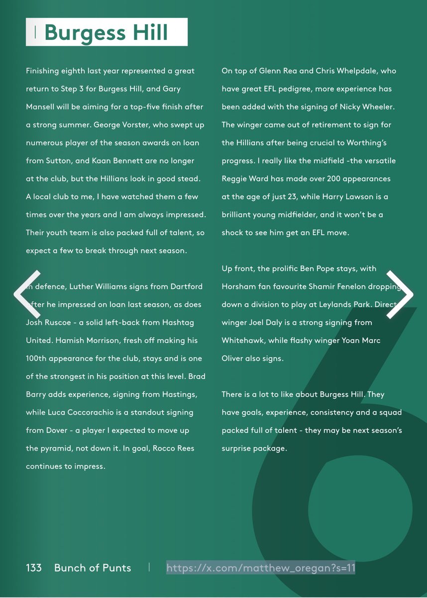 matthew_oregan's tweet photo. 🚨LIVE NOW🚨

Part 1 of the 2026/27 Season Preview Magazine is here!

📖 196 pages
⚽ 100+ clubs previewed
🔮 Predictions &amp; best bets for every Step 1, 2 &amp; 3 division
💰 Get instant access to Parts 2 &amp; 3 and our private outrights betting group!

Buy now 👇🏻
https://t.co/OvMBkoF8Iz https://t.co/B42p8vLm6U