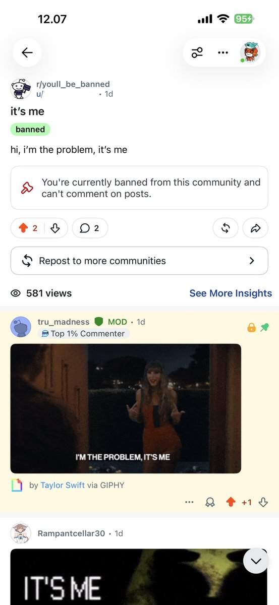 oxhamster's tweet photo. See? Hilarious
The mod even know what the reference to my post and had time to comment, before ban my post
I mean, look at the community name 😂 https://t.co/MOKqVVS6qH