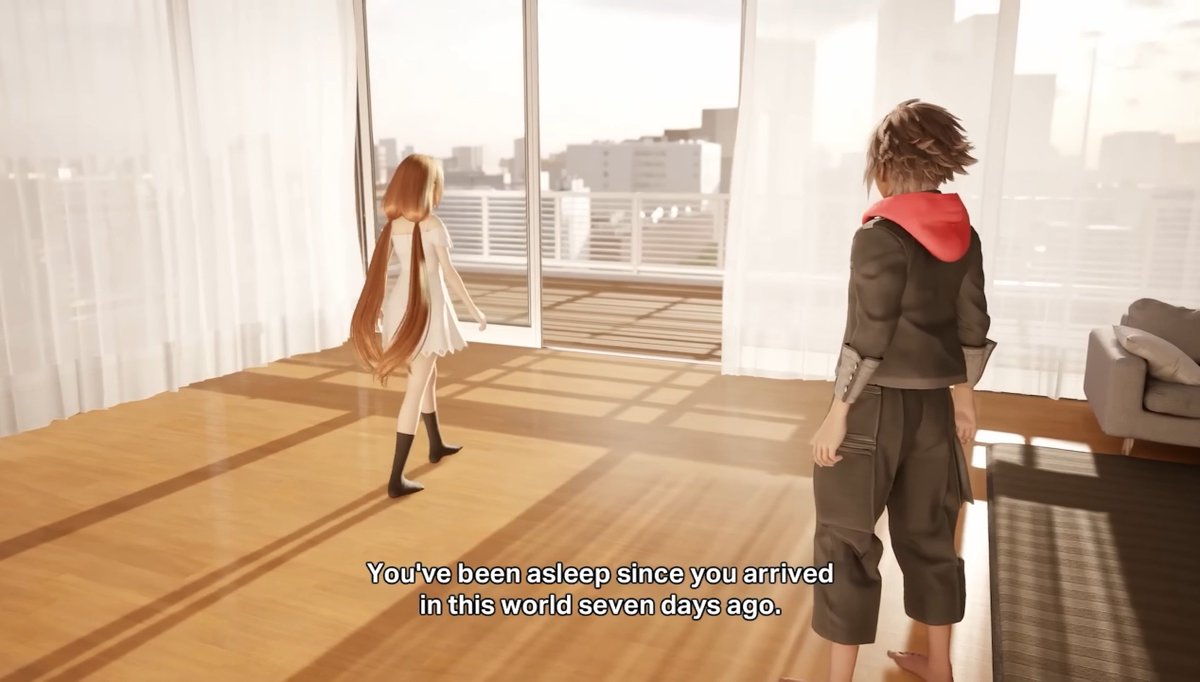 Key_Cast's tweet photo. If Tetsuya Nomura wants to make Fortnite canon, just make it one of the dreams that Sora had while he was asleep in Quadratum. He's been asleep for 7 days 👀

1. KH3 Secret Ending 
2. Saving Kairi in Melody of Memories 
3. Yozora encounter
4. Smash Bros.
5. Fortnite
6. ???
7. ??? https://t.co/a5wlIezP0C