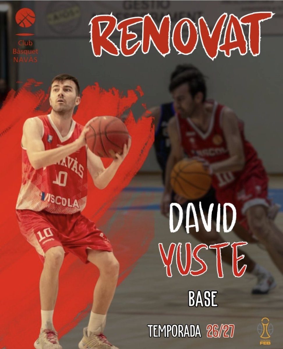 RumorsBQBages's tweet photo. 🔴⚪️ El CB Navàs renova una temporada més DAVID YUSTE. https://t.co/NMimuZjw5H