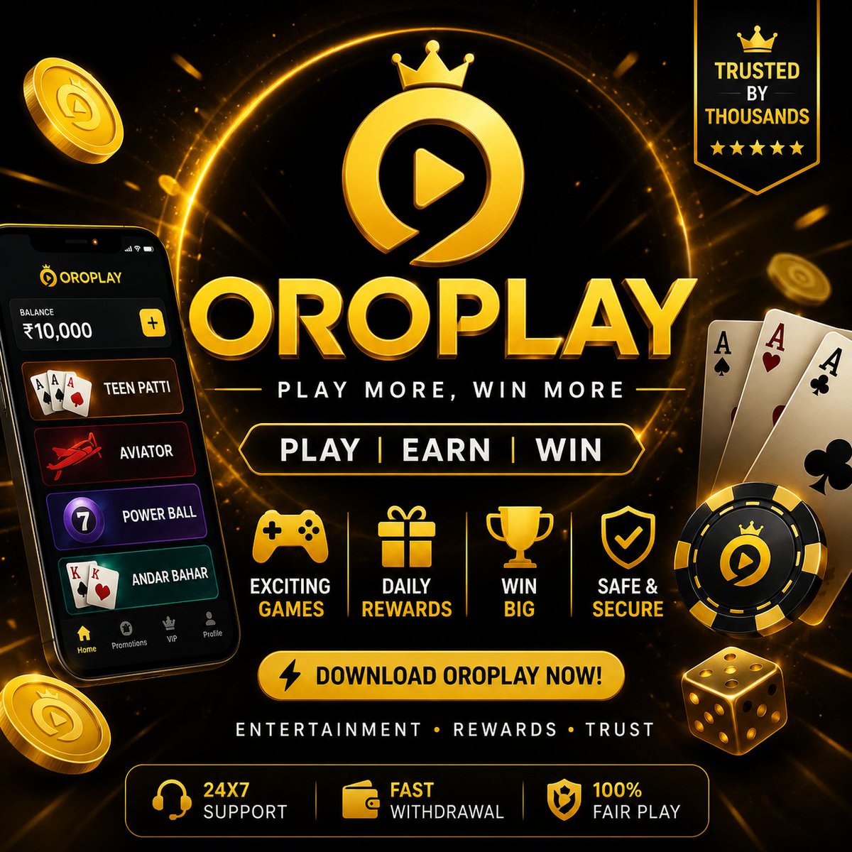 oroplay_api's tweet photo. Level up your gaming experience with Oroplay! 🎮✨

🔥 Exciting Games
💰 Daily Rewards
⚡ Fast Withdrawals
🛡️ Safe &amp; Secure

Play smarter. Win bigger. Download Oroplay today! https://t.co/cUeyQBaPbO
