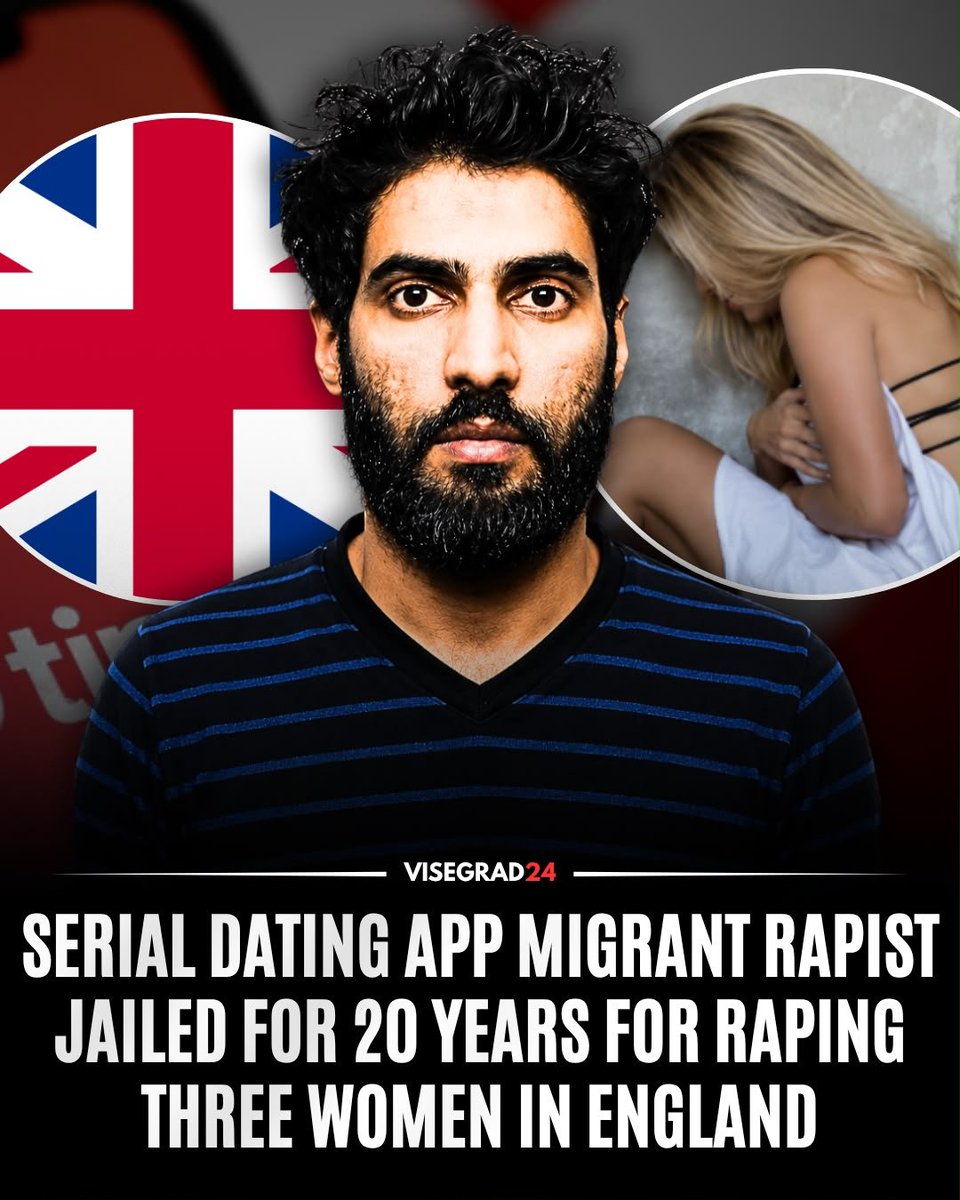 visegrad24's tweet photo. A migrant serial rapist who targeted women through dating apps has been jailed for 20 years after being convicted of raping three women in England.

The court heard Ans met his victims through Bumble, Badoo and Tinder between 2023 and 2025.

A woman testified that she repeatedly said "no," pushed his hands away, and pulled her leggings back up, but he ignored her and raped her.

Sentencing him, the judge found that Ans had preyed on vulnerable women to satisfy his own sexual desires, describing his failure to recognize his criminality as "deeply troubling." 

Police said the three victims had never met each other, yet their accounts of Ans' behavior were "incredibly similar," calling him "a sexual predator who targeted women on dating sites with the sole purpose of meeting up with them for sex."