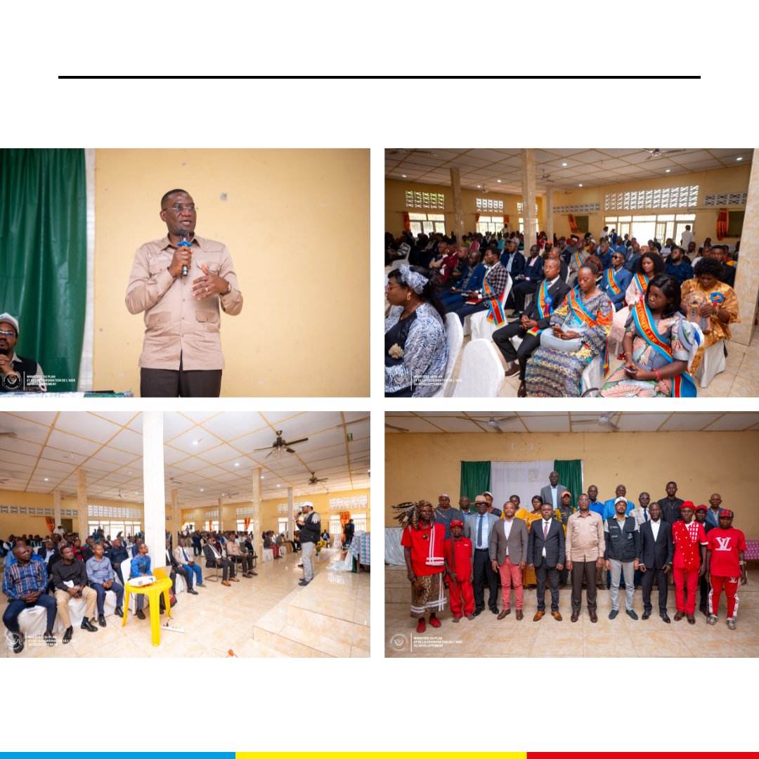 PlanRdc's tweet photo. 06.08.2026|Axe Grand Bandundu – RDC
RGPH-2 : "Une population connue est une population mieux servie ", rappelle Guylain Nyembo aux populations du Kwilu et du Mai-Ndombe

À Bandundu-Ville, le 4 août, puis à Inongo, le 5 août, le Ministre d'État, Ministre du Plan et de la Coordination de l'Aide au Développement, @guylainnyembo_ , a poursuivi la mobilisation des autorités provinciales et des forces vives autour du RGPH-2. @rgph2rdc

Aux côtés des gouverneurs des provinces du Kwilu et du Mai-Ndombe, il a rappelé que le recensement constitue un levier essentiel pour une planification fondée sur des données fiables et une meilleure prise en compte des besoins des populations.

📌 " Se faire recenser, c'est donner de la valeur à son existence dans les politiques publiques. Une population connue est une population mieux servie.", a déclaré Guylain Nyembo.

À Bandundu comme à Inongo, les autorités provinciales, les leaders communautaires, les confessions religieuses, les organisations de la société civile, les jeunes et l'ensemble des forces vives ont été invités à devenir les premiers ambassadeurs du RGPH-2, afin de faire de cette opération une réussite collective au service du développement de la République démocratique du Congo.
@UNFPARDC 
#CapVersLeRGPH2 #RGPH2 #Planification #Statistiques #GrandBandundu #UNFPA #RDC