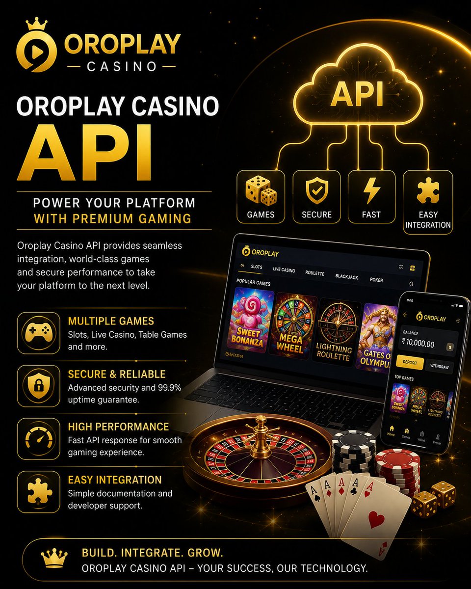 oroplay_api's tweet photo. Power your casino platform with Oroplay Casino API — multiple games, secure integration, fast performance, and reliable support in one powerful solution. https://t.co/EdWdYm350e