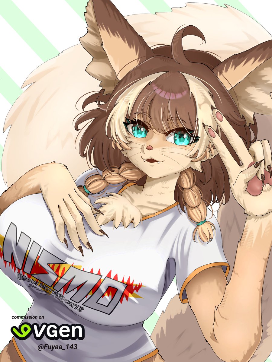 Fuyaa_143's tweet photo. Art comms result #3

Skeb/surprise me Halfbody commission

Thankyou for kind and talented @SkylinerPL for ordering 🦋 🦋 

This is my first take for drawing furry. It's a bit difficult, but I like learning so I draw happily.

#VGen #vgencommission #furrydrawing #furry https://t.co/9anknHzDOl
