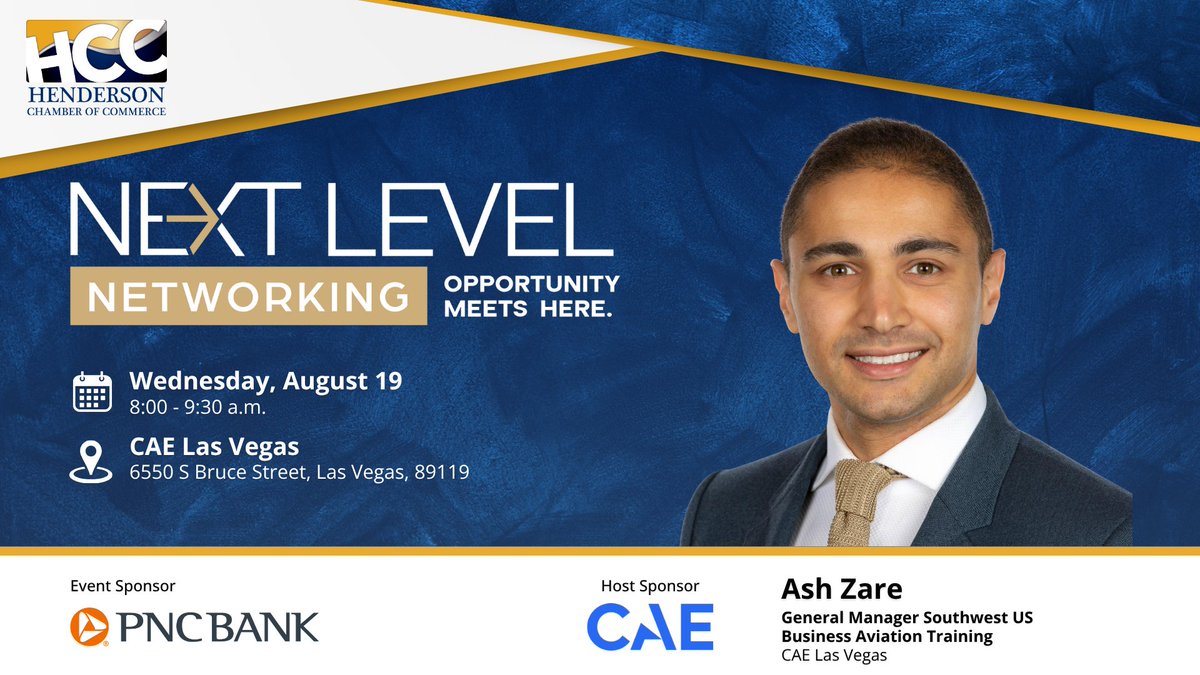 HCC_Nevada's tweet photo. Most people never get to step inside a world-class aviation training facility.

In just a few weeks, you can.

Join us at CAE Las Vegas for Next Level Networking and enjoy exclusive access to the facility and tour cutting-edge flight simulators.https://t.co/d3nNdEi7zC https://t.co/o6pCrv6Hu4
