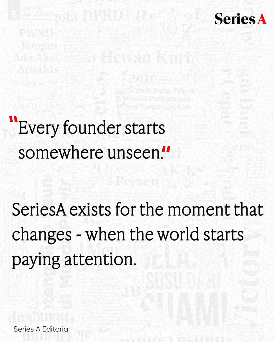 seriesaglobal's tweet photo. A new chapter begins.

Every founder starts somewhere unseen.
Every builder has a moment when the world starts paying attention.

Series A is here.

We’re building a new home for the stories behind Africa’s most ambitious founders, creators, companies, and ideas — the people shaping what comes next, often long before the rest of the world really notices.

From the first idea to the breakthrough.
From Africa to everywhere.

This is Series A.
For the moment they arrive.

Welcome to the next chapter.
