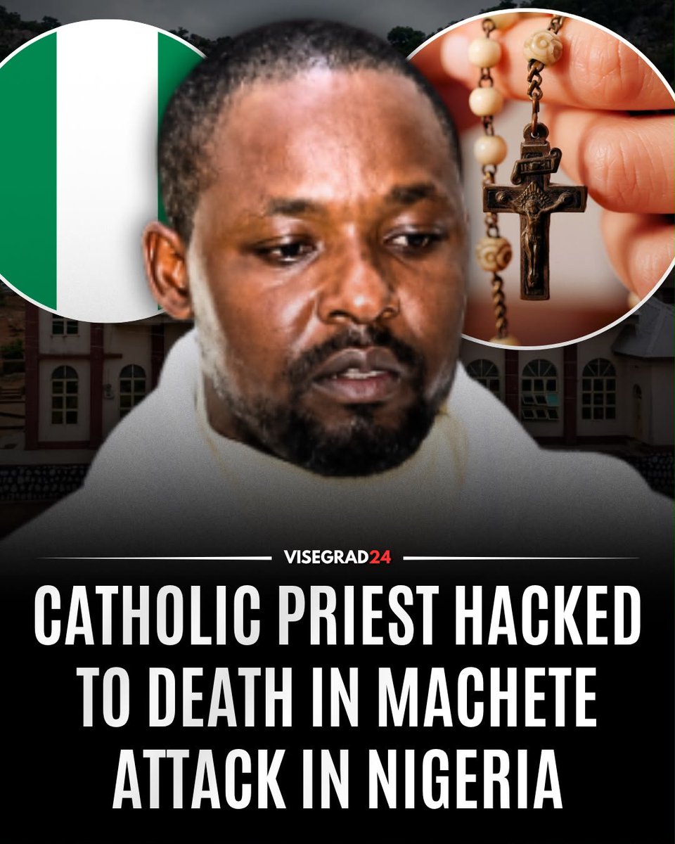 visegrad24's tweet photo. A Catholic priest, Rev. Fr. Samuel Oyetoro, has been found murdered in Kogi State, Nigeria, after being attacked with a machete.

The priest's body was discovered by the roadside with severe machete wounds to the head. He served at St. Paul's Parish.

His killing comes amid Nigeria's long-running security crisis, where Christian communities, particularly in the north and Middle Belt, have repeatedly been targeted by Islamist groups such as Boko Haram and ISWAP, as well as Fulani Islamist militias. More than a thousand Christians have been murdered so far this year alone.