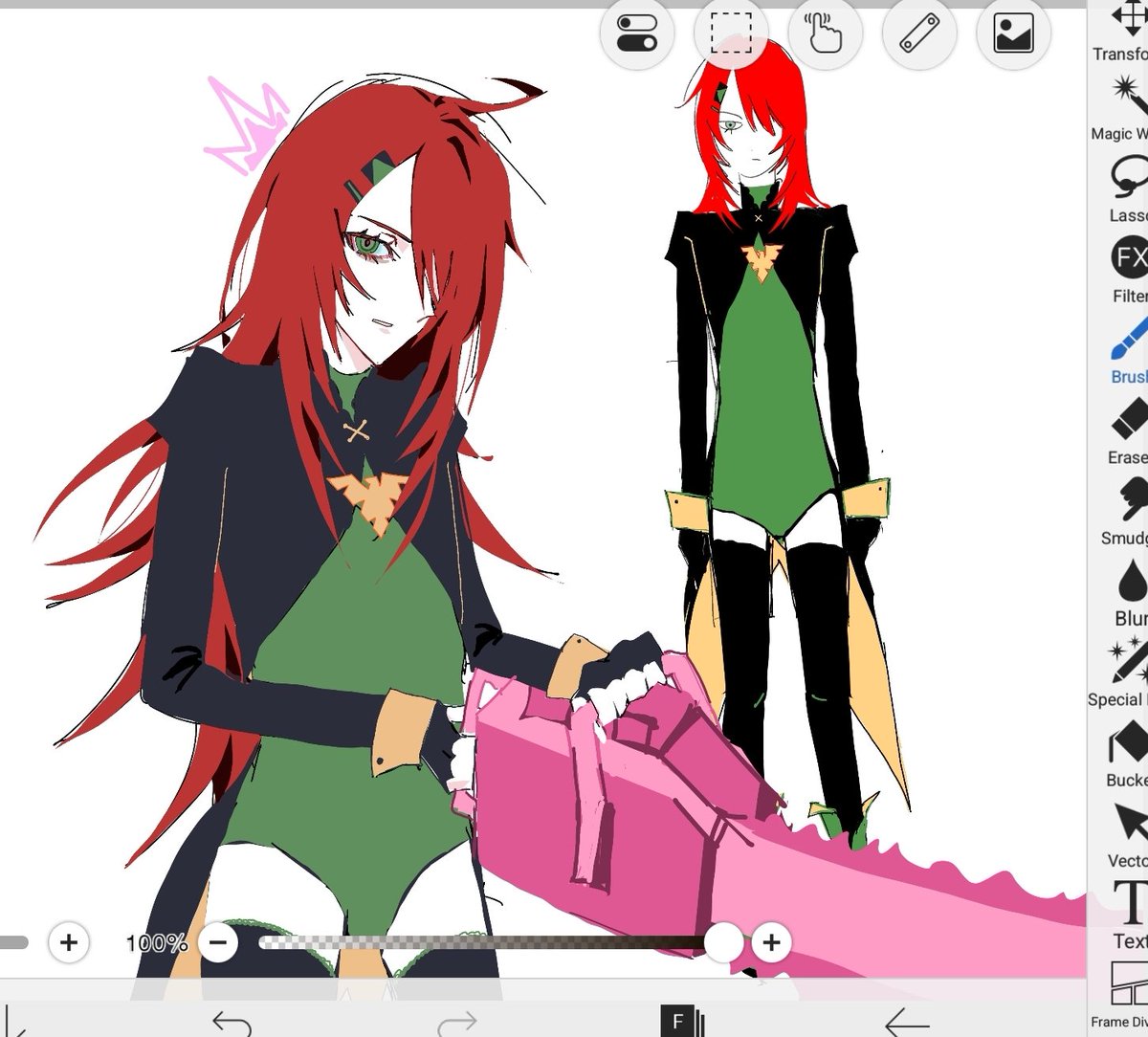 chayg0ne's tweet photo. def needs some work but i like how silly she looks rn 😭 https://t.co/gkDnjRmEfN