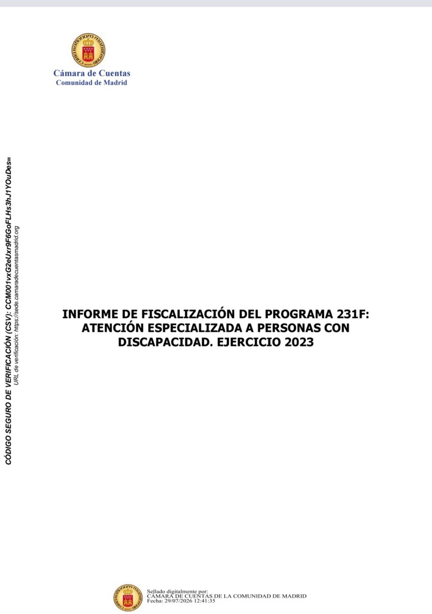 ciudadano_o2's tweet photo. ‼️La Cámara de Cuentas publica un informe demoledor sobre la situación de la Atención Temprana en Madrid 

- Listas de espera colapsadas
- Riesgo de que los niños cumplan 6 años sin atención
- Datos no fiables 
- Nula inspección

1/6 https://t.co/wKs8FNmlqz