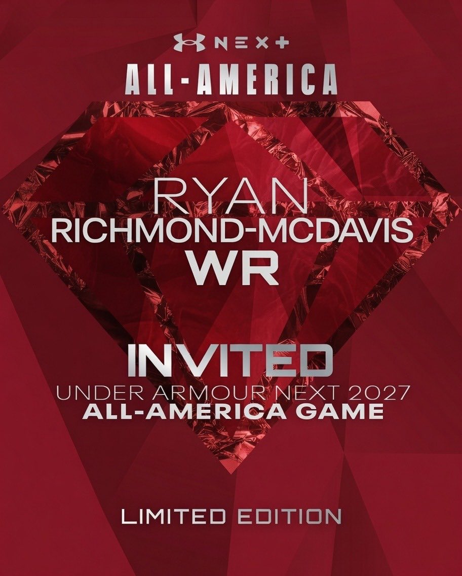 RyanDMcDavis's tweet photo. #AGTG I appreciate the invite . I’m excited to come compete and showcase my talents @DemetricDWarren @BrennanSpain @RitterPrep @TheUCReport @adamgorney @GregSmithRivals @TomLoy247 @AllenTrieu @CraigHaubert @ChadSimmons_ https://t.co/243x1VBCWn