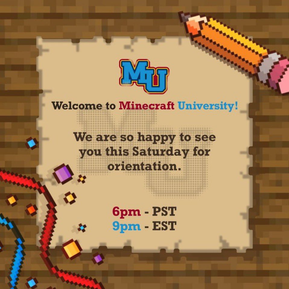John_Of_Yuri's tweet photo. Finally a University that accepted my 1.2 GPA!
See you all at Orientation 🫧
#MinecraftU https://t.co/TKkGgMQhxK