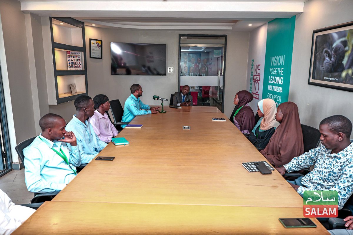 ImmamSadiq's tweet photo. It was a great honor to host the leaders of Muslim students from @Makerere at the @nextmediaug for a strategic partnership with Salam TV @CharitySalam.
#SalamUpdates https://t.co/TKez0spyyi