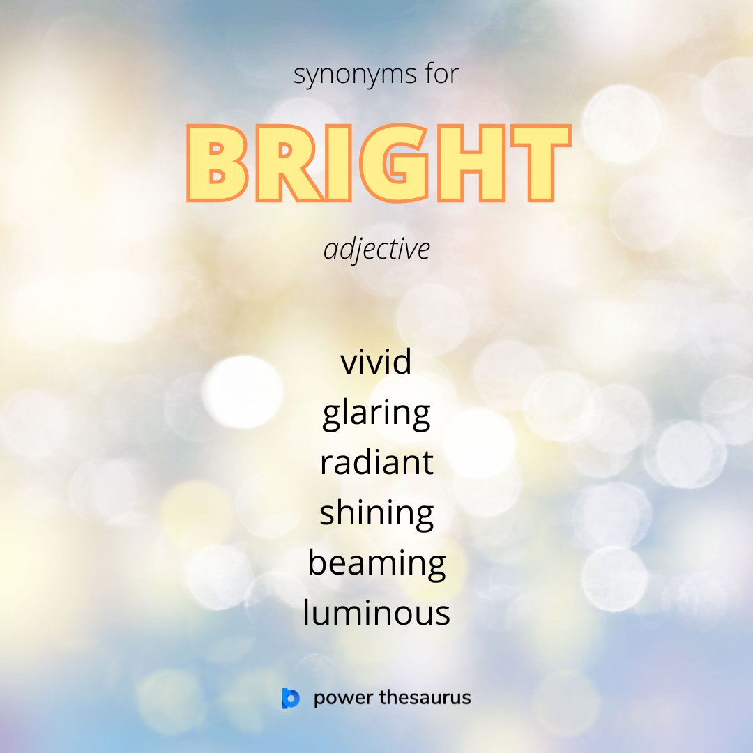 PowerThesaurus's tweet photo. https://t.co/Tzge3ocyS5
If people say something is "bright", they mean that it gives a lot of light or is full of light.
E.g. "The room was bright because of the large windows."
#synonym #thesaurus #learnenglish #ielts https://t.co/avagFd57aO