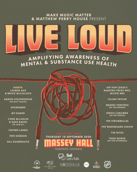 CanadianBeats1's tweet photo. Live Loud returns to Toronto's iconic Massey Hall on September 10 with an unforgettable lineup supporting mental health and substance use recovery. Find out more! https://t.co/Z5whp4jVky https://t.co/L8J9WiKZ1y