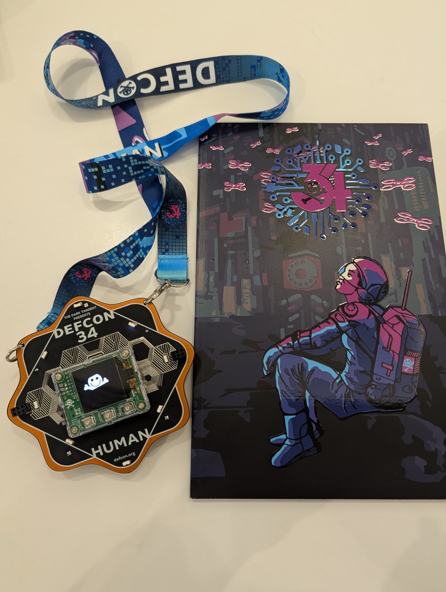 hackerfantastic's tweet photo. Nerd things @defcon - the badge is exceptional. #defcon34 👏 https://t.co/jAgg7U7ElC