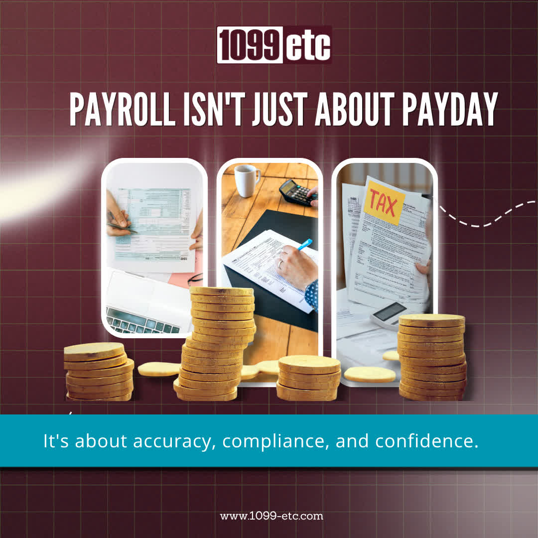 1099Etc's tweet photo. Payroll is one of the few business functions that only gets noticed when something goes
wrong.
Employees expect accurate paychecks.
Busin...
https://t.co/cLY45EF3Vx
#PayrollManagement #PayrollProcessing #PayrollCompliance #IRSCompliance
#PayrollSoftware #AccountingProfessionals https://t.co/P71Kd2nK7N