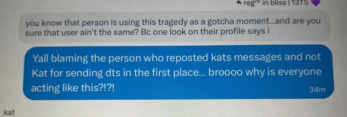 simlizze's tweet photo. engenes are nothing more than hypocrites. people go out and preach kindness when in their gc, I’m accused of “dragging it” bc Kat can go around spreading dts and face no consequences and even tries to get to people to cover up for her, and apparently now you can send dts aslong- https://t.co/R4mnxvuUZ1