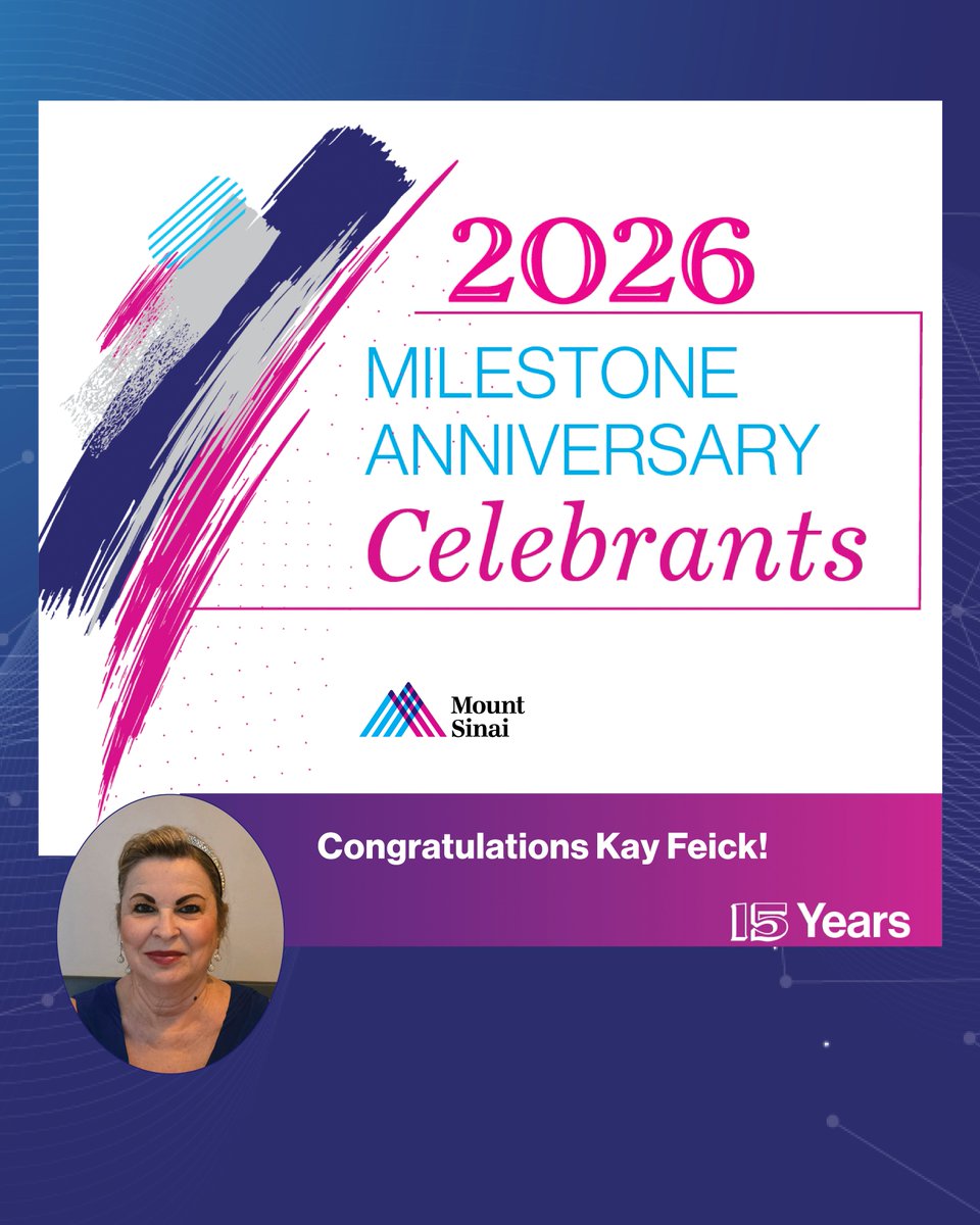 MSHSDerm's tweet photo. Congratulations! We are grateful that
Kay Feick 🌟
Rachel Karalekas 🌟
Lilian Leva-Ramos 🌟
are celebrating 15 years w- Mount Sinai. 👏 🙌
We're inspired by their amazing dedication & positive impact. #jobwelldone @EmmaGuttman @IcahnMountSinai https://t.co/gLkM8L2Raz